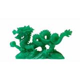 Chinese Feng Shui Dragon Figurine Statue for Luck & Success 6 LONG JADE COLOR