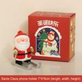 Fanshiluo Cute Christmas Gift Desktop Phone Holder Santa Claus Elk Penguin Bear Snowman Ornament Girl Heart Tablet Holder