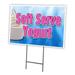 SOFT SERVE YOGURT 12 x16 Yard Sign & Stake outdoor plastic window | Advertise Your Business | Stake Included Image On Front Only | Made in The USA