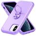 Finger Ring Phone Case for iPhone XS / iPhone X 2-in-1 Rotatable Ring Holder Stand Case Magnetic Car Mount Military Grade Dual-Layers Shockproof for iPhone XS/ iPhone X Protection Cover Lightpurple
