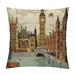 Ulloord London Throw Pillow Cushion Cover Travel Scenery Famous City England Big Ben Telephone Booth Westminster Decorative Square Accent Pillow Case