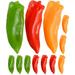 12pcs Simulation Pepper Fake Pepper Realistic Faux Pepper Fake Vegetables for Photo Prop