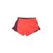 Nike Athletic Shorts: Red Color Block Activewear - Women's Size Small