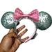 Disney Accessories | Disney Parks Sugar Rush Mint Green And Pink Minnie Mickey Ear Headband | Color: Green/Pink | Size: Os