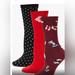 Kate Spade Accessories | - Kate Spade Socks | Color: Black/Red | Size: Os