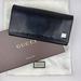 Gucci Bags | Gucci 90s Continental Wallet W/ Box & Dust Bag, Black Bifold Perforated Leather | Color: Black | Size: Os