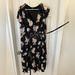 Torrid Dresses | Black Floral Torrid Midi Dress With Tie, Size 2x | Color: Black | Size: 2x