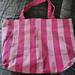 Victoria's Secret Bags | Large Victoria's Secret Canvas Beach Bag | Color: Pink | Size: Os