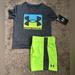 Under Armour Matching Sets | Kids Under Armour 2t Shorts And Matching Shirt Set | Color: Blue/Green | Size: 2tb