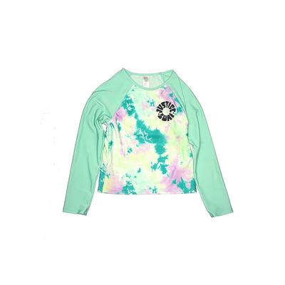 Justice Rash Guard: Green Sporting & Activewear - Kids Girl's Size Large