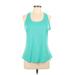 Bally Total Fitness Active Tank Top: Teal Activewear - Women's Size Large