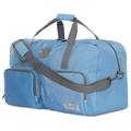 Lucky Travel Duffel Bags, Gym Bag, Travel Bag & Large Duffle Bag for Men, Foldable Overnight Weekender Bags for Women & Men with Adjustable Shoulder Strap, Charcoal, Light Blue, 85L, Lky-325-46-85