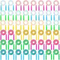 Aoriher 48 Pcs 7.87 ft Jump Rope Adjustable Stripe Ropes with Plastic Handles Skipping Rope for Kids Outdoor Exercise Fitness Equipment for Boys Girls Toddler Back to School Gifts, Assorted Colors