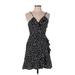 Shein Cocktail Dress - A-Line Plunge Sleeveless: Black Dresses - Women's Size 12