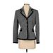 Tahari by ASL Blazer Jacket: Short Gray Jackets & Outerwear - Women's Size 4 Petite