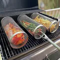 Grille de gril ronde pour camping pique-nique ustensiles de cuisine barbecue extérieur grille de