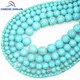 Perles en pierre 100% naturelle Howlite bleue haute qualité 4 6 8 10 12MM Turquoises collier