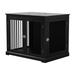 Tucker Murphy Pet™ Furniture Style Dog Crate w/ Flip-top Plate & Cushion Wood in Black | Wayfair F45EE0781B6E434397BA1C632F47100C