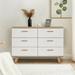 George Oliver Keleigh Accent Chest Wood in Brown/White | 30.31 H x 47.24 W x 15.75 D in | Wayfair B98ED5721A524594A7BDC77B35329E60