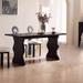 Orren Ellis French retro black dining table chair desk negotiating table Wood in Black/Brown/Gray | 29.53 H x 55.12 W x 31.5 D in | Wayfair