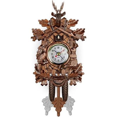 Gotrays - Kuckucksuhr aus Holz mit Pendel, Wanduhr, Dekoration für Wohnzimmer, Schlafzimmer, Café, Image