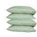 Just Linen 300 TC 100 Percent Cotton Genuine Jacquard Damask Solid Color Value Pack of 4 Queen Pillow Cases