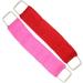 Massage bath towel Solid Color Natural Bath Scrubber Rub Towel Massage Strap Double-sided Strength Exfoliate Pull Back Strip Shower Rub Back Belt Bath Towel Spa Towel Massage Scrubber (Random Color)