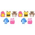 10 Pcs Animal Bath Towel Bath Puppet Shower Puff Baby Shower Glove Wash Clothes for Baby Bath Loofah Sponge Gloves for Kids Bath Mitts Body Child Sponge Polyester Fiber Bath Ball