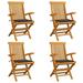 moobody Patio Chairs with Taupe Cushions 4 pcs Solid Teak Wood