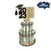 2023 Graduation Cake Money Holder 10 & 15 Hole Money Rack Display Wooden Double-Layer Graduation Savings Money Rack Graduation DIY Cake Cash Holders Creative Graduation Party Gifts(Black)