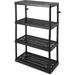 Bilot 4 Shelf Fixed Height Ventilated Heavy Duty Storage Unit 18 x 36 x 54 Organizer System for Home Garage Basement and Laundry Black