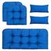 WTYCB Outdoor Cushions Loveseat All Weather Chair Cushions Bench Cushions Set of 5 Wicker Tufted Pillow for Patio Furniture