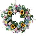Exquisite Simulated Flower Hoop Beautiful Spring Flower Hoop with Roses for Fashionable People and Housewives
