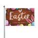 Happy Easter Day Egg Rabbit Garden Flags 3 x 5 Foot Polyester Flag Double Sided Banner with Metal Grommets for Yard Home Decoration Patriotic Sports Events Parades