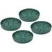 Uxcell 7.5 Inch Plant Saucers Tray Durable Plastic Round Flower Pot Drip Tray Green 4Pcs