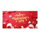 Kuluzego Valentine Decoration Set Valentines Day House Flag Heart Valentines Garden Flag Banner Valentine Porch Sign for Indoor/Outdoor Decorative Love Welcome House Flag Banner Party Supplie