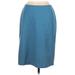 Ann Taylor Casual Skirt: Blue Solid Bottoms - Women's Size 6