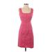 Club Monaco Casual Dress - Sheath Square Sleeveless: Pink Print Dresses - Women's Size 0
