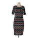 Lularoe Casual Dress - Sheath: Black Graphic Dresses - Women's Size Large