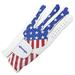 Aimiya 1Pc Left-hand Golf Glove Adjustable Closure American Flag Pattern Wear Resistant Synthetic Leather Golf Glove for Men