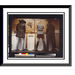 Historic Framed Print [Two men and a woman standing at urinals with woman s lib graffiti on wall].photographer: Elizabeth Richter. - 2 17-7/8 x 21-7/8