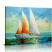 GOSMITH Sailing Boat Canvas Art - Home Decor Wall Art Print Poster Painting