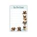 Kawaii Pug Puppies Sticky to Do List Notepad - Dog Sticky Notes Stationary School Office Supplies for Girls and Pug Mom | Pug Gifts for Pug Lovers | 4 x 6 50 Pages