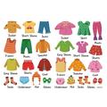 1 Set Kids Dresser Clothing Decals Clothing Sort Stickers Removable Clothes Classification Labels