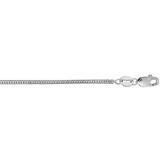 Royal Chain WFOX100-18 18 in. 14K White Gold Foxtail Chain with Lobster Clasp