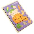 1 Set Educational Toddler Puzzle Toy Learning Wooden Puzzle Kids Puzzle Wood Puzzle Toy (Vegetable and Fruit)