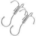 2 Pcs Stainless Steel Hook Purse Hanger Storage Shelves Belt Rack Tie Aestethic Room Decoration