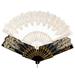 2pcs Chinese Folding Fan Lolita Asian Fan Handheld Japanese Vintage Dancing Fan Cooling Summer Fan for Wedding Party Decor Birthday Photo Props White Black