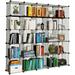 14 x14 Wire Cube Storage Metal Grid Organizer 25-Cube Modular Shelving Unit Stackable Bookcase Ideal for Living Room Bedroom Office Garage