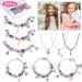 Charm Bracelet Jewelry Making Kit for Girls iMounTEK 66 Pcs Cute Sparkling Jewelry Kit Crafts for Girls Birthday Gift Purple